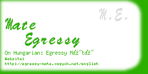 mate egressy business card